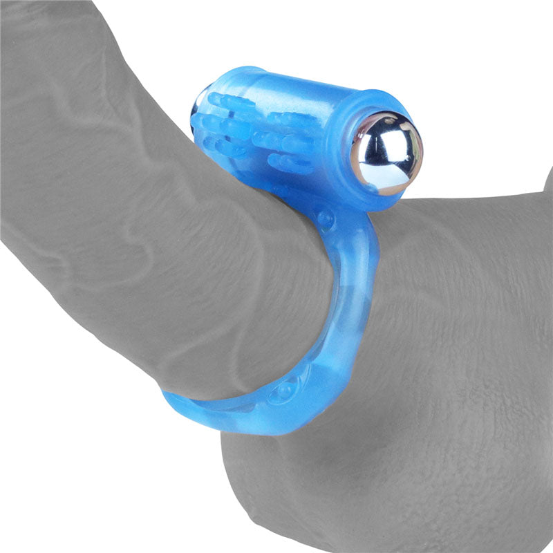 Lumino Play Vibrating Penis Ring - Glow in the Dark Blue Vibrating Cock Ring